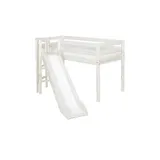 Flexa Halbhohes Bett mit Rutsche Classic weiß lasiert