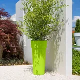 Euro3plast 3013.86 Pflanzkübel Duo, Kunststoff Apfelgrün, Ø38xH80cm, mit Pflanzeinsatz Blumentopf Innen- und Außenbereich geeignet