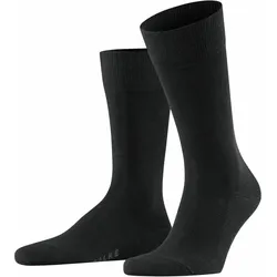 Socken Herren 1er Pack Stretch-FALKE Family SO SCHWARZ|SCHWARZ 43/46