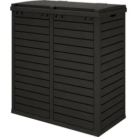 vidaXL Mülleimer 78x41x86 cm Schwarz