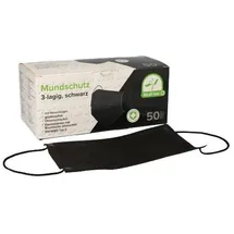 Medi-Inn Mundschutz Type II 3-lagig 9 cm x 17,5 cm schwarz mit Nasenbügel Typ 500 Stück