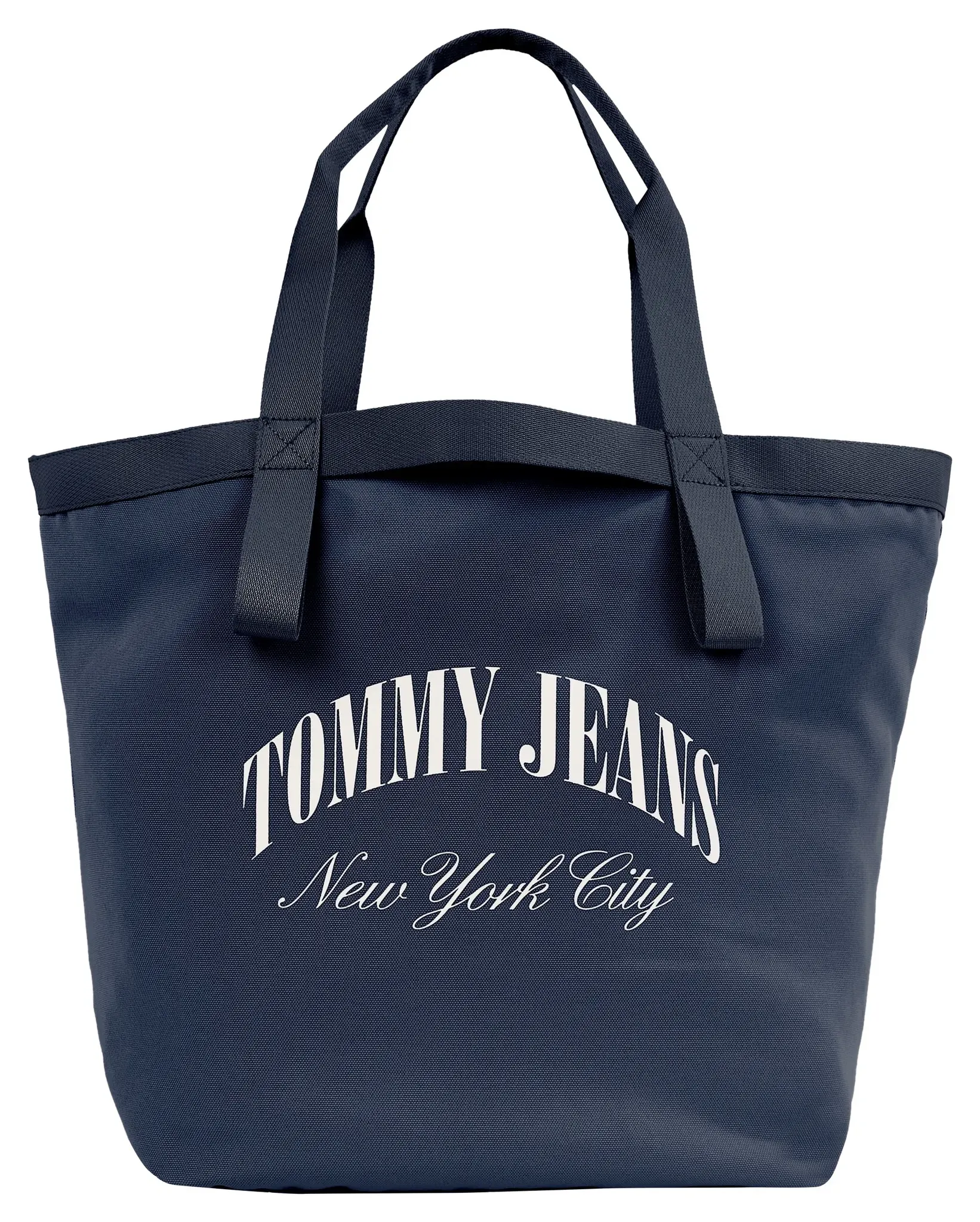 Shopper TOMMY JEANS "TJW HOT SUMMER TOTE" Gr. B/H/T: 33 cm x 40 cm x 21 cm, blau (dark night navy) Damen Taschen Handtaschen