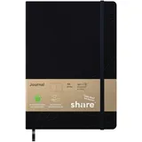 Share Notizbuch blanko Dunkelblau Anzahl der Blätter: 192 DIN A5