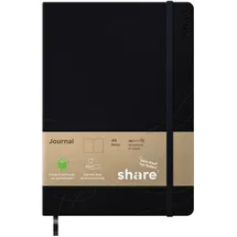 Share Notizbuch blanko Dunkelblau Anzahl der Blätter: 192 DIN A5