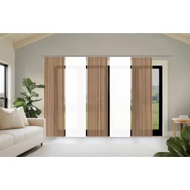 HOME WOHNIDEEN Schiebegardine HOME WOHNIDEEN "PANILO", braun, B:60cm H:245cm, Polyester, Gardinen, Schiebewand Seidenoptik, SET, Digitaldruck