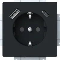 Busch-Jaeger USB-Steckdose 20 EUCB2USBAC-885 Schwarz 1 St.