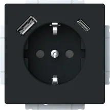 Busch-Jaeger USB-Steckdose 20 EUCB2USBAC-885 Schwarz 1 St.