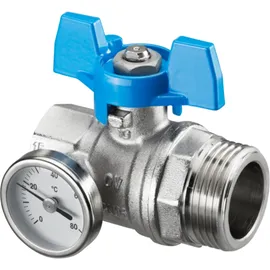 OVENTROP Kugelhahn 1 Zoll mit Thermometer