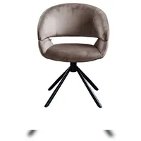 KAWOLA Esszimmerstuhl LARA Drehstuhl Velvet taupe