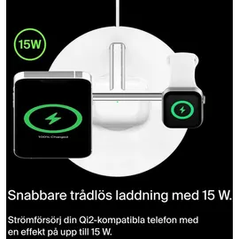 Belkin BoostCharge Pro 3in1 - kabelloses Ladegerät + AC-Netzteil