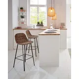 Dekoleidenschaft Barstuhl "Modern Line" aus Rattan Sitzhöhe 67 cm, Rattansessel