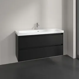 Villeroy & Boch Skyla Waschtischunterschrank 2 Auszüge, 1172 x 596 x 439 mm, Volcano Black