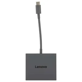 Lenovo 4-in-1 USB-C Hub Grau, HDMI, USB-A, 2x USB-A, 3.5mm Klinke-Combo