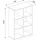 Vicco Raumteiler 72 x 29 x 108 cm Braun