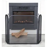 Spetebo Kamin Funkenschutz Metall 96,5 x 53 cm Schwarz