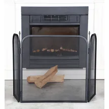 Spetebo Kamin Funkenschutz Metall 96,5 x 53 cm Schwarz