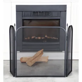 Spetebo Kamin Funkenschutz Metall 96,5 x 53 cm Schwarz