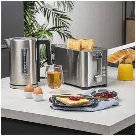 Princess 142400 Toaster mit Brötchenaufsatz Edelstahl