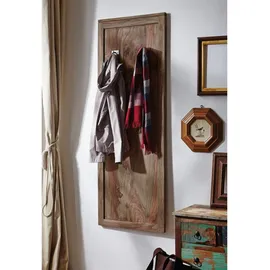 MASSIVMOEBEL24.DE Wandgarderobe Sheesham 55 x 3 x 150 cm Grau Geölt