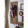 MASSIVMOEBEL24.DE Wandgarderobe Sheesham 55 x 3 x 150 cm Grau Geölt
