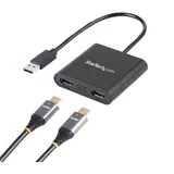 Startech USB-A 3.0/2x HDMI Adapter, schwarz (USB32HD2)