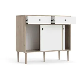 VCM Sideboard Penny 2 Schiebetüren und 2 Schubladen 0 x 0 x 0 Weiß