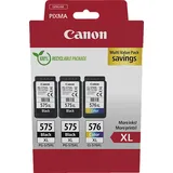 Canon PG-575XL/CL-576XL 3er Pack Schwarz, Cyan, Magenta, Gelb