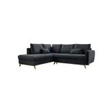 miuform Ecksofa mit Schlaffuntkion Scandic Lagom ¦ grau ¦ Maße (cm): B: 242 H: 90