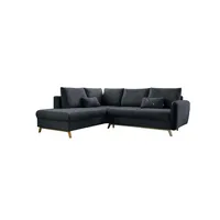 miuform Ecksofa mit Schlaffuntkion Scandic Lagom ¦ grau ¦ Maße (cm): B: 242 H: 90