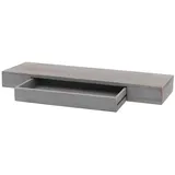 berlinlodge Wandregal 80 x 25 x 8 cm Grau