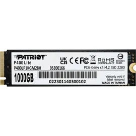 Patriot P400 Lite 1TB, M.2 2280 / M-Key / PCIe 4.0 x4, Kühlkörper (P400LP1KGM28H)