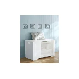 Möbel Kraft Truhenbank Weiß 76 x 48 x 40 cm
