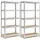 Songmics Schwerlastregal, 2er Set, Kellerregal, Lagerregal, 40 x 90 x 180 cm, Regal mit Stahlgestell, jeweils bis 875 kg belastbar, 5 verstellbare Ablagen, silbern GLR040E02