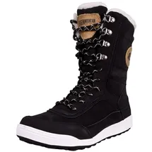 Guggen Mountain Winterstiefel HPC58 Damenwinterstiefel Fellstiefel wasserdicht Stiefel Damen Winterstiefel Stiefel Lederstiefel Lammfell schwarz 36 EU