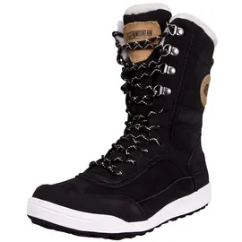 Guggen Mountain Winterstiefel HPC58 Damenwinterstiefel Fellstiefel wasserdicht Stiefel Damen Winterstiefel Stiefel Lederstiefel Lammfell schwarz 36 EU