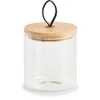 Zeller Vorratsglas m. Bambusdeckel, 880 ml, Borosilikat Glas /