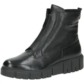 CAPRICE Damen Stiefel ohne Absatz aus Leder Wasserabweisend, Schwarz (Black Nappa), 39 EU