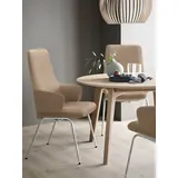 Stressless® Polsterstuhl Laurel, High Back mit Armlehne, Größe L, mit Beinen aus Stahl in Chrom matt braun