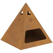 vidaXL - Feuerplatz Braun 50 X 50 X 51 Cm Witterungsbeständiger Stahl