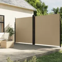 vidaXL Seitenmarkise Ausziehbar Beige 200x600 cm