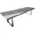 DeLife Esstisch Edge 300x100 XL Akazie Platin Edelstahl Schmal Live-Edge - Grau/Silber