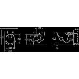 Villeroy & Boch Subway 2.0 Wand-WC mit WC-Sitz Pure Black CeramicPlus