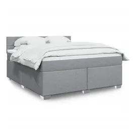 vidaXL Boxspringbett 180 x 200 cm Hellgrau