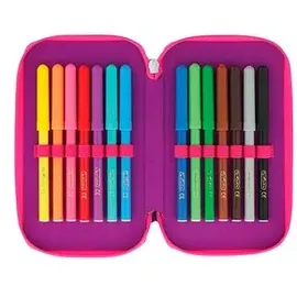 Herlitz Schüleretui TriCase 31-teilig Dip Dye Pink/Purple