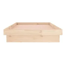 vidaXL Massivholzbett mit LED 90x200 cm