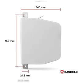 BAUHELD Rollladen Gurtwickler Aufputz 14mm Mini Aufklappbar mit Kunststofftrommel Weiß