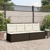 Vidaxl Gartenbank Braun Poly-rattan
