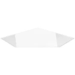 Funkenschutzplatte Fünfeck 125x125cm - Klarglas