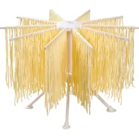 penelife Nudeltrockner mit 10 ausziehbaren Armen – Faltbarer Nudelständer zum Trocknen von Pasta – Pastatrockner aus Kunstsstoff – Pastastä... - weiß