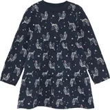 S.Oliver Ausgestelltes Sweat-Kleid mit All-over-Print, Marine, 110